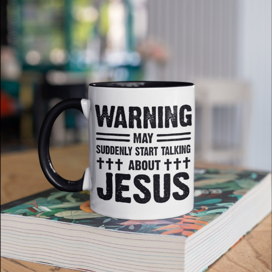 Picture of Jessus Warning Mug